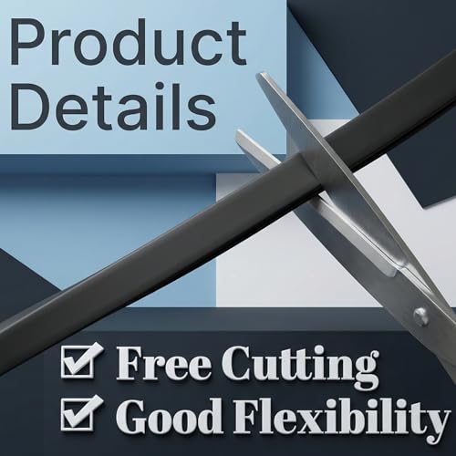 Kingdder 1/8" U Channel Rubber Edge Trim, 1/8" U, 10 Feet Long,Black - color: Black, size: 1/8" U, 10 Feet Long, Black