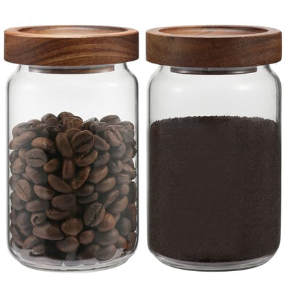 Small Glass Jar with Lids Mini Glass Bottle Glass Storage Canister Borosilicate Glass Containers for Spice Ground Nut Pasta Sugar Candy Tea (6.7oz（200ml)-2 PACK - color: 6.7oz（200ml)-2 PACK
