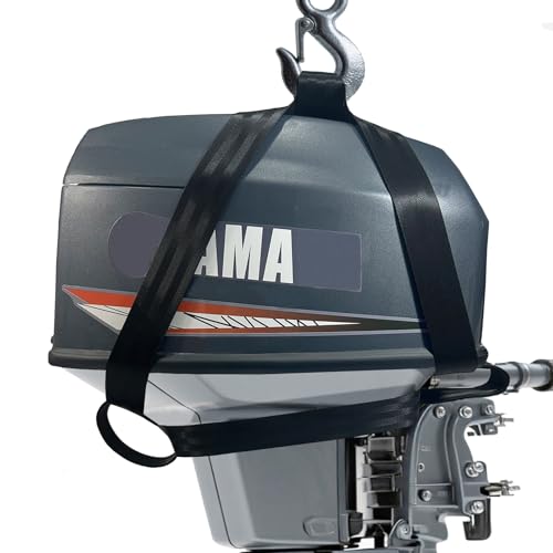 Outboard Motor Hoist Harness, Lift Strap for 2 HP to 30 HP Outboard Engines - size: 2HP-30HP