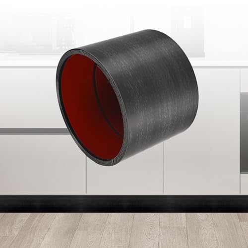 Stainless Steel Kick Plate, Self Adhesive Metal Door Kick Plate 9.8FT x 3.9IN Peel and Stick Baseboard Molding Trim Anti-Scratch Toe Kick Cover for Interior Exterior Doors Kitchen Cabinets Cupboard - color: Brushed Black