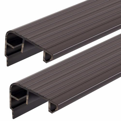 2 Pcs 36" L Fixed Vinyl Sill Threshold Cap 1-5/32 Inches High, Dark Brown - color: Dark Brown, size: 1-5/32,36 Inch