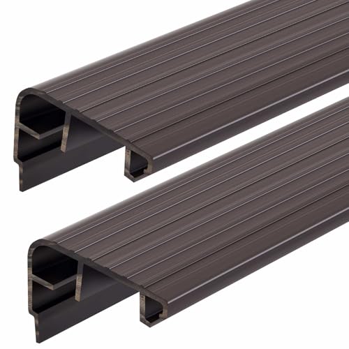 2 Pcs 72" L Fixed Vinyl Sill Threshold Cap 1-5/32 Inches High, Dark Brown - color: Dark Brown, size: 1-5/32,72 Inch