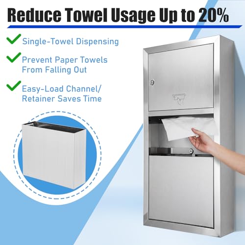 LEIFIDE Surface-Mounted Paper Towel Dispenser, 28 x 14 x 4.13 Inch - size: 28 x 14 x 4.13 Inch, style: Surface-mounted