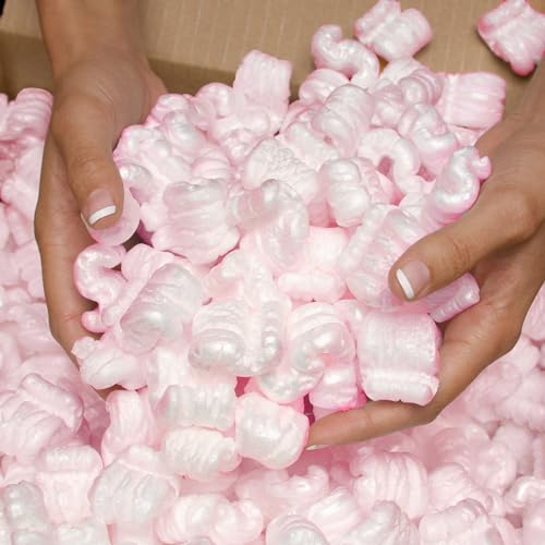 Pink Packing Peanuts, 7 Cubic Feet - color: Pink, size: 7CuFT