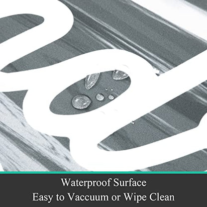 Pauwer Laundry Room Rug Runner 20"x60", Non Slip Waterproof Mat, Light Grey - color: Light Grey, size: 20"x60"