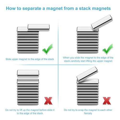 Strong Rare Earth Neodymium Magnets, Heavy Duty Bar Magnets for Industrial, Scientific, Lab, Office & Storage (10x10x3mm) 40Pack - size: 10x10x3 mm