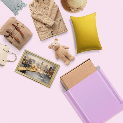 Fuxury Large Poly Mailers 24x24" 50 Pcs,Shipping Bags for Clothing,Purple - color: Light Purple, size: 24x24" 50pcs