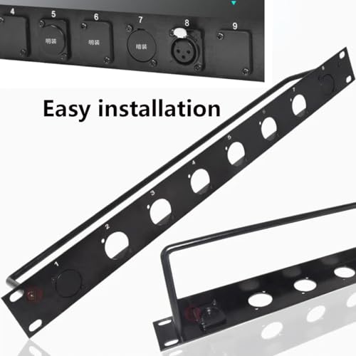 PENGLIN 10PCS Panel-Mount Blank Plate, D-Series Metal Rack Mount - color: Black, size: Two holes(10PCS)