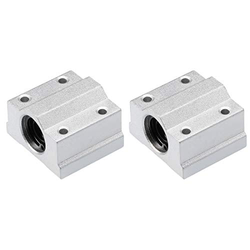 uxcell SCS8UU Linear Ball Bearing Slide Block Units, 8mm Bore Dia (Pack of 2) - size: 8mm