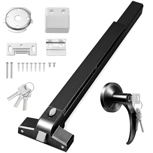 Zonon 1 Set 31" Commercial Door Push Bar with Lever Handle, Black - color: Black, size: 31"