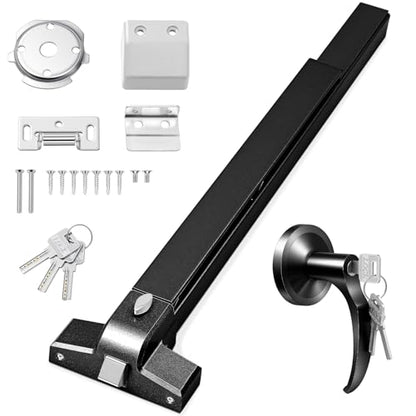 Zonon 1 Set 31" Commercial Door Push Bar with Lever Handle, Black - color: Black, size: 31"
