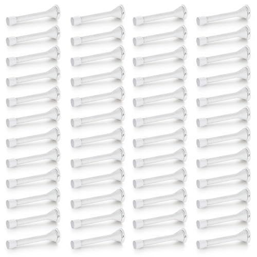 Ravinte Door Stoppers, 48 Pack White Spring Door Stops with Rubber Bumper - color: White