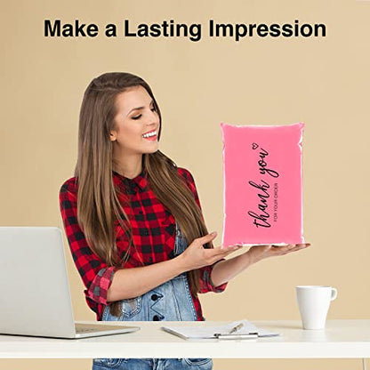 JinRuiKJ Thank You Poly Mailers 6x9 Inch, 100 PCS, Pink - color: Pink, size: 6*9inch 100pcs