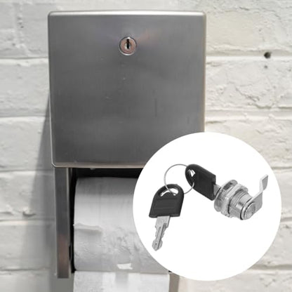 PRETYZOOM Cabinet Cam Lock Cylinder with Keys for Cabinet Mail Box Toolbox - size: 3.70X2.70X1.18CM