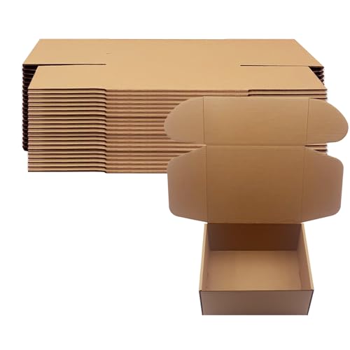 9x7x4 inch Shipping Boxes Pack of 25, Brown Corrugated Cardboard Mailer Box - size: 9x7x4 -25 Pack