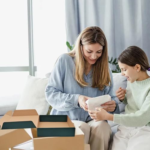 Green Recyclable Cardboard Small Gift Mailer Boxes for Shipping Packaging Craft Gifts Giving Products (25 Pack, 9 x 6 x 2 Inch) - color: Green, size: 9 x 6 x 2 Inch