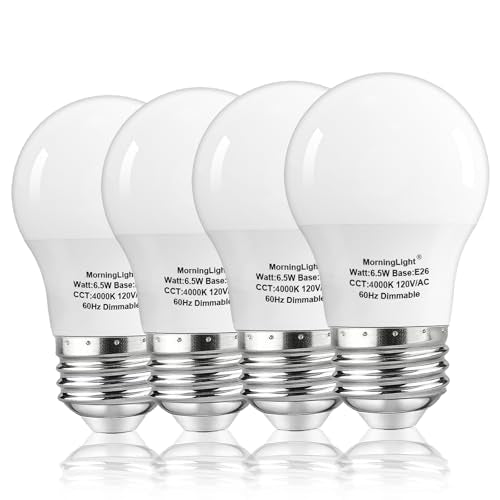 Dimmable A15 Ceiling Fan Light Bulb 60Watt, Neutral White 4000K, 4 Pack - color: 4000k Neutral White