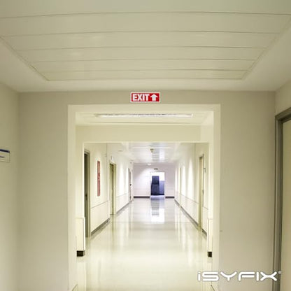 iSYFIX Exit Signs, 6 Pack, 12x4 Inch, Directional Up Arrow Signs - color: Plastic Up, size: 6 Pk 12x4