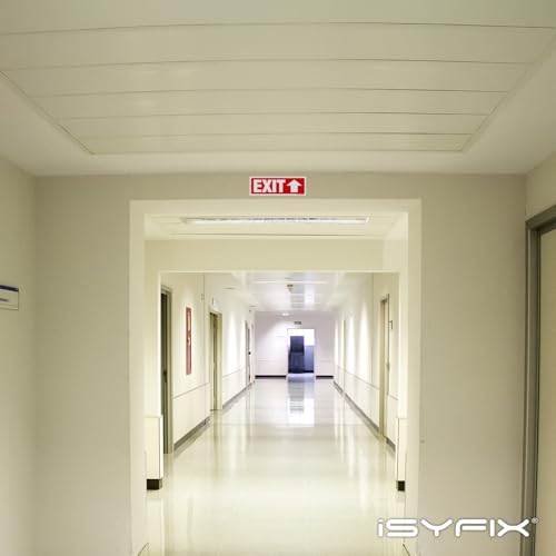 iSYFIX Exit Signs, 12 Pack, 12x4 Inch, Directional Up Arrow Signs - color: Plastic Up, size: 12 Pk 12x4