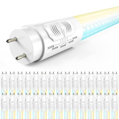 Sunco 30 Pack 4 Foot T8 LED Tube Light Bulbs, Ballast Bypass, 5CCT, 18W