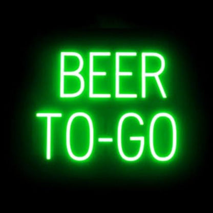 SpellBrite LED Neon BEER TO-GO Sign for Business - Green, 20" x 15" - color: Green, size: BEER TO-GO (20"x15")