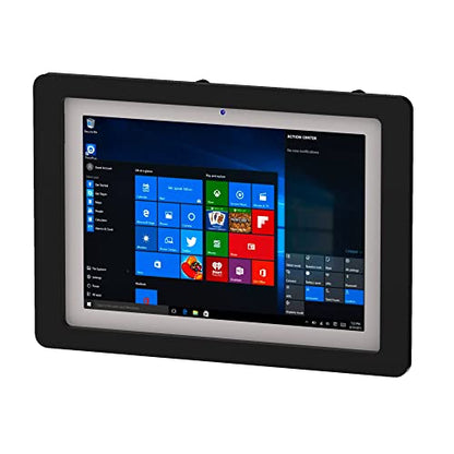 Anti-Theft Acrylic Case with 360 Rotate 180 Swivel Metal Desktop Stand for MS Surface GO 1/2/3/4 Tablet (Black) - color: Black, size: Surface GO 1/2/3/4
