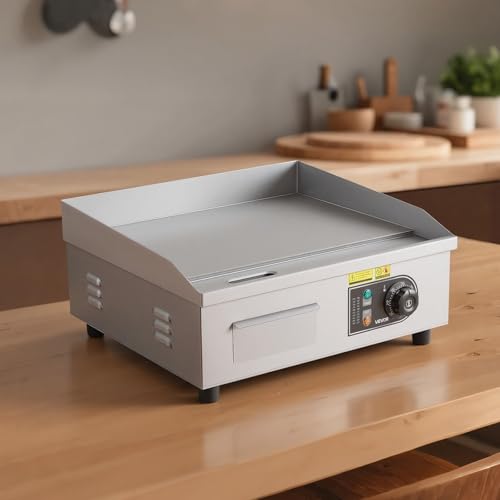 VEVOR Commercial Electric Griddle, 18", Countertop Flat Top Griddle - size: 18"