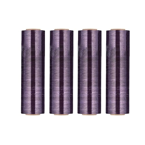 PSBM Dark Purple Stretch Wrap, 96 Rolls 18 Inch x 1000 Feet 100 Gauge, Heavy Duty Plastic Wrap Industrial Strength Shrink Film for Moving, Packing & Shipping - color: Purple, size: 96 Rolls