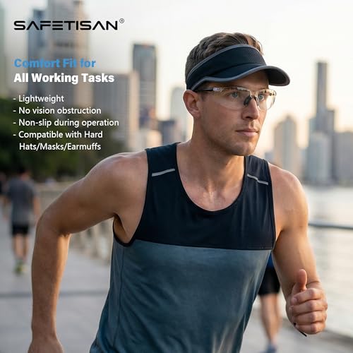 Clear Safety Glasses 6PK, Protective Eyewear UV Protection ANSI Z87.1 Crystal Clear Safety Goggles Scratch Impact Resistant Eye Protection with Soft Nose Pads, Clear Lens Black Temples - color: Clear Lens Black Temples