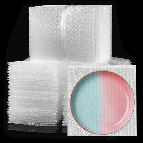 EPHECH 300PCS Clear Bubble Out Bag, 6" x 6" Large Bubble Pouches Bags - size: 6" x 6"-300PCS