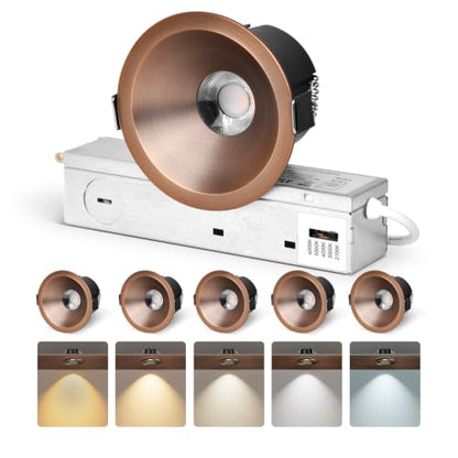 CycevSun Oil Rubbed Bronze 3 Inch Anti-Glare LED Recessed Light, 6 Pack - color: Oil-Rubbed Bronze, size: 3 Inch