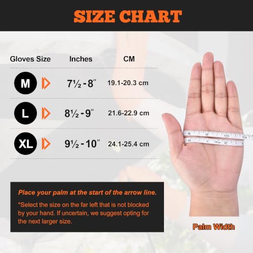 TitanFlex Heavy Duty Orange Nitrile Gloves, 6 Mil, Raised Diamond Texture, Mechanic Disposable Gloves, Latex Free Powder Free - color: 6-mil (100-ct), size: Small