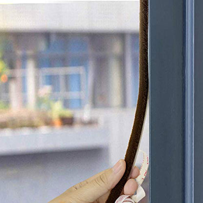 TORRAMI Brush Weather Stripping, 11/32 x 3/16 in, 16 ft, Brown - color: Brown, size: 11/32 inch x 3/16 inch x 16 ft