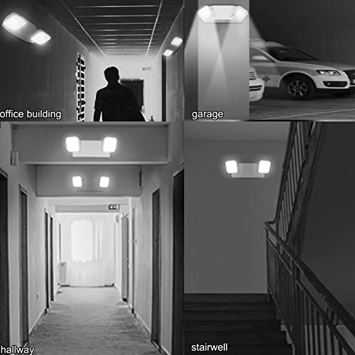 24 Pack Emergency Light Fixture, Commercial Emergency Lights with Battery Backup, Square 2 Head Adjustable LED Emergency Light for Home Power Failure Business, Emergency Exit Light AC 110V-277V - color: 24 Pack