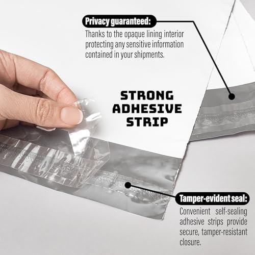 Poly Mailers 19x24 Inch - 100 Pack - Large Shipping Bags for Clothing & Packages, Strong Adhesive Sealing Mailing Envelopes for Small Business, White - size: 19x24" 100 Pack (White)