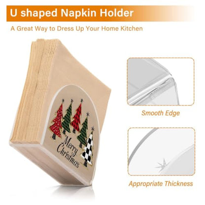 Christmas Trees Napkin Holder for Table Acrylic Tissue Dispenser - color: Christmas Trees