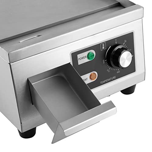 Electric Countertop Flat Top Griddle 11x15.7in Commercial Teppanyaki Grill - color: 1300W, 11"x15.7"