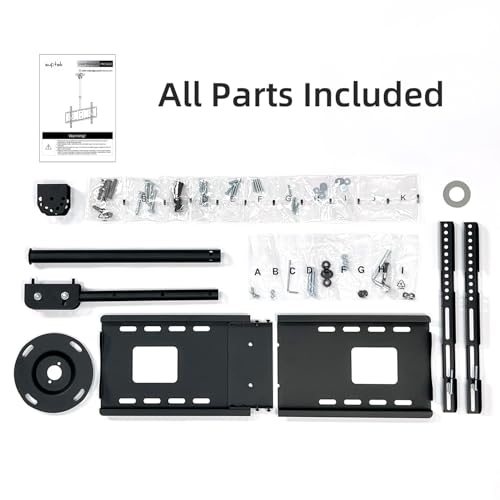 Suptek Ceiling TV Wall Mount Fits 37-75 inch LCD LED Plasma Monitor Flat Panel Screen Display with VESA 600x400 (Max) Loaded up to 132lbs Height Adjustable MC5602 - size: Max 75" TV
