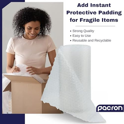 Bubble Roll Wrap 12" x 500', 1-Pack 3/16" Perforated Small Cushioning - size: 500 Sq Ft