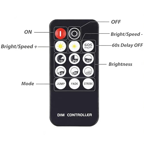 5V 12V 24V LED Dimmer Switch, 30A Dimmer Switches for LED Lights, PWM Controller 12 Volt Light Dimmers Switch Knob or 14 Key Wireless Control for LEDs Strip Lights Controller