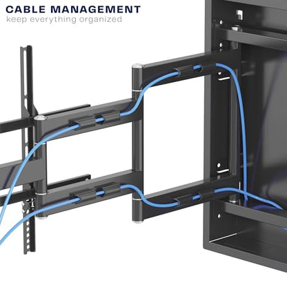 VIVO Black 50-100 in Recessed TV Wall Mount, MOUNT-REC02 - size: 50"-100" screens