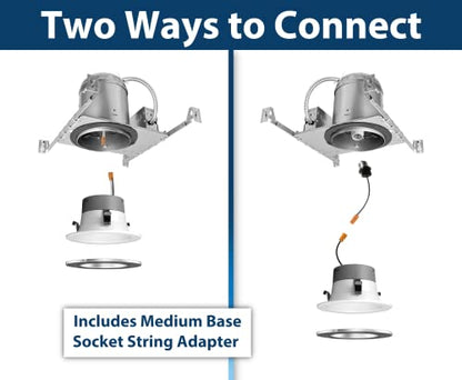DLR4(v6) 4-inch Nickel Selectable Recessed LED Downlight (DLR4607120SNK) - color: Nickel, style: 1-Pack