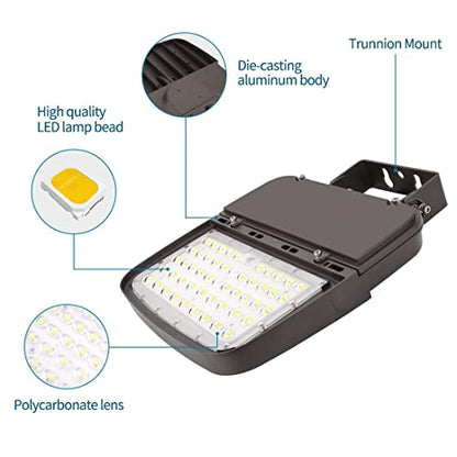 LED Parking Lot Light 150W/100W/75W Adjustable with Dusk to Dawn