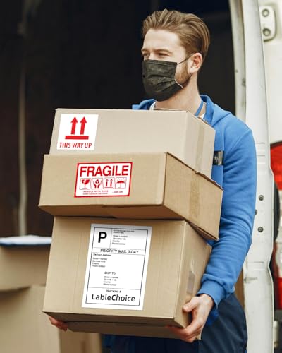 Full Sheet Shipping Labels 8.5 x 11 for Laser & Inkjet Printers, 500 Sheets 500 Labels Self Adhesive Full Page Labels 8.5 x 11 White, Whole Page Label Stickers, Mailing Label Sheets - size: 8.5x11---500P
