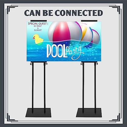 Honoson 5 Pcs Poster Stands for Display Heavy Duty Sign Holder, Black - color: Black
