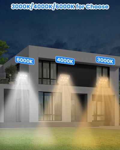 Gefolly G-6000W Solar Street Light Outdoor, Flood Security Parking Lot - size: S