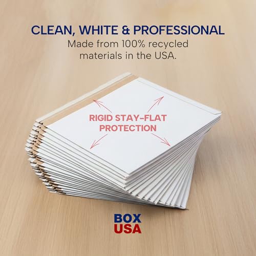 BOX USA Rigid Mailers 12.75 x 15 (100-Pack) - Cardboard Mailer Envelopes for Photos, Artwork, Certificates - Stay Flat - size: 12.75" x 15" (100-Pack)