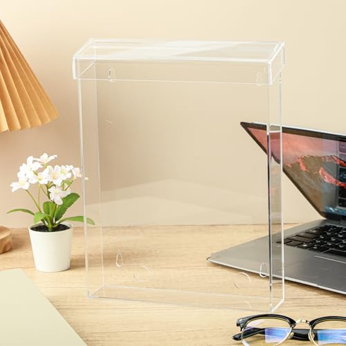 Thyle 8.5” x 11” Outdoor Brochure Holder Waterproof Wall Mount Lid, Clear - color: Clear