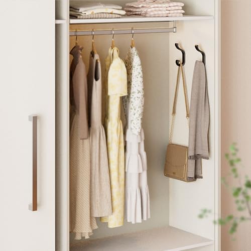 bussdis Coat Hanger Wall Mount 8-Pack - Wall Hooks for Hanging Heavy Duty - color: Black, size: 8 Pack