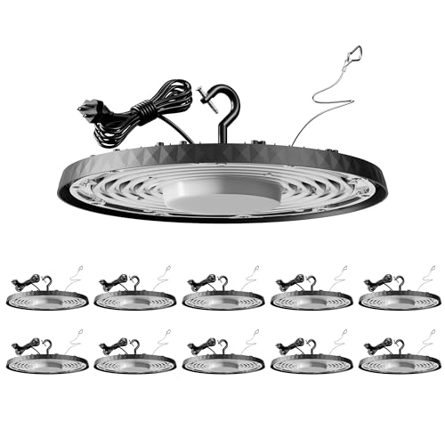 10 Pack UFO LED High Bay Light 200W, 30000LM 5000K AC100-277V - size: 200w